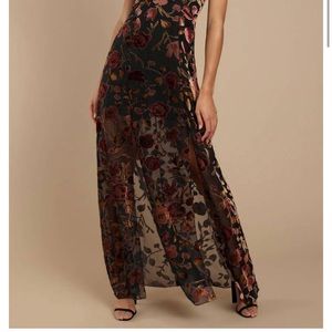 Sheer floral maxi dress